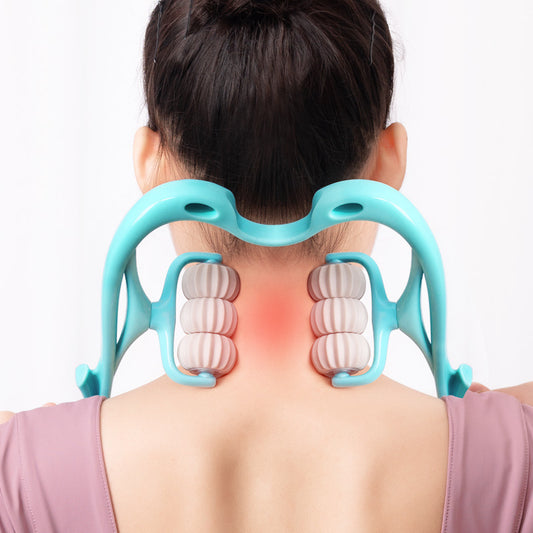 Six-Wheel Neck Massager for Pain Relief