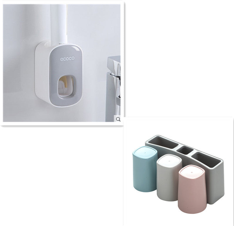 Amazing Wall-Mounted Toothpaste Dispenser Set