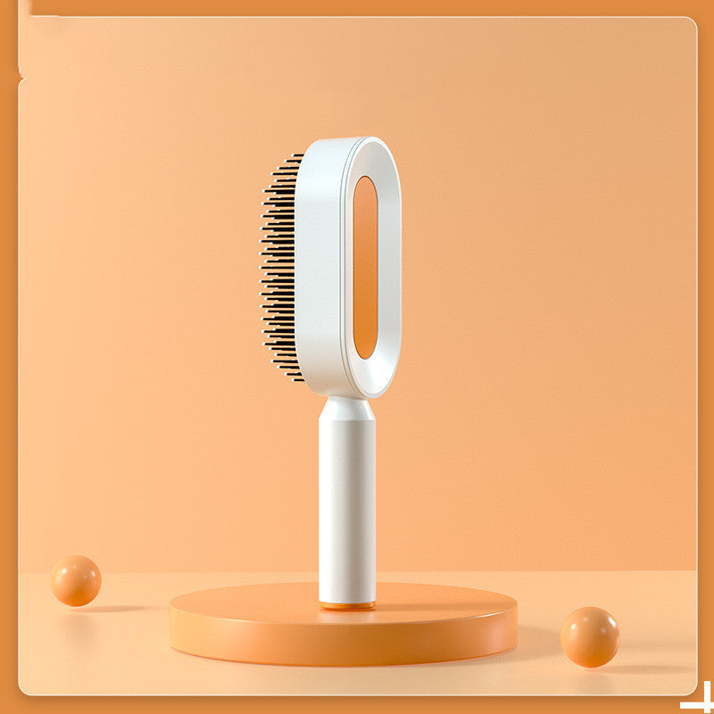 Self-Cleaning Hairbrush with One-Key Cleaning