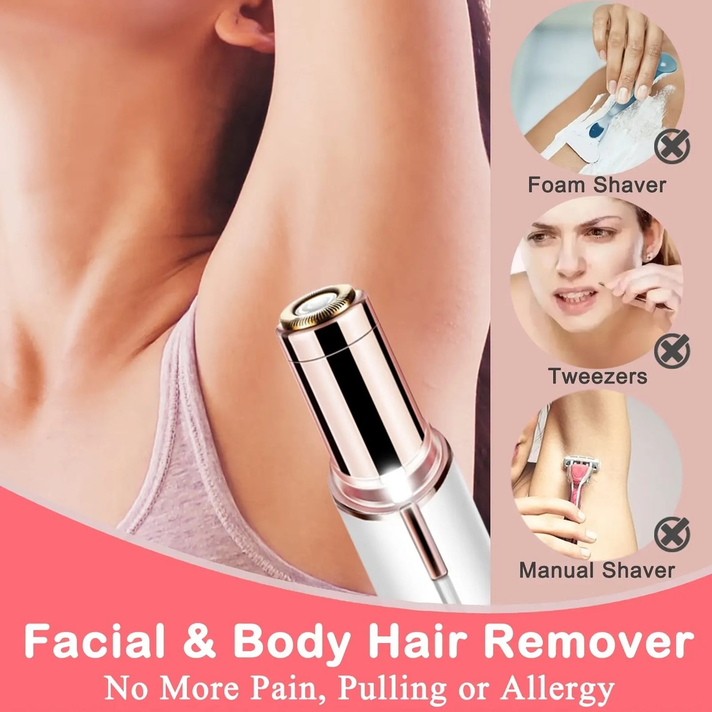 Portable Painless Hair Remover – Smooth Skin Anytime