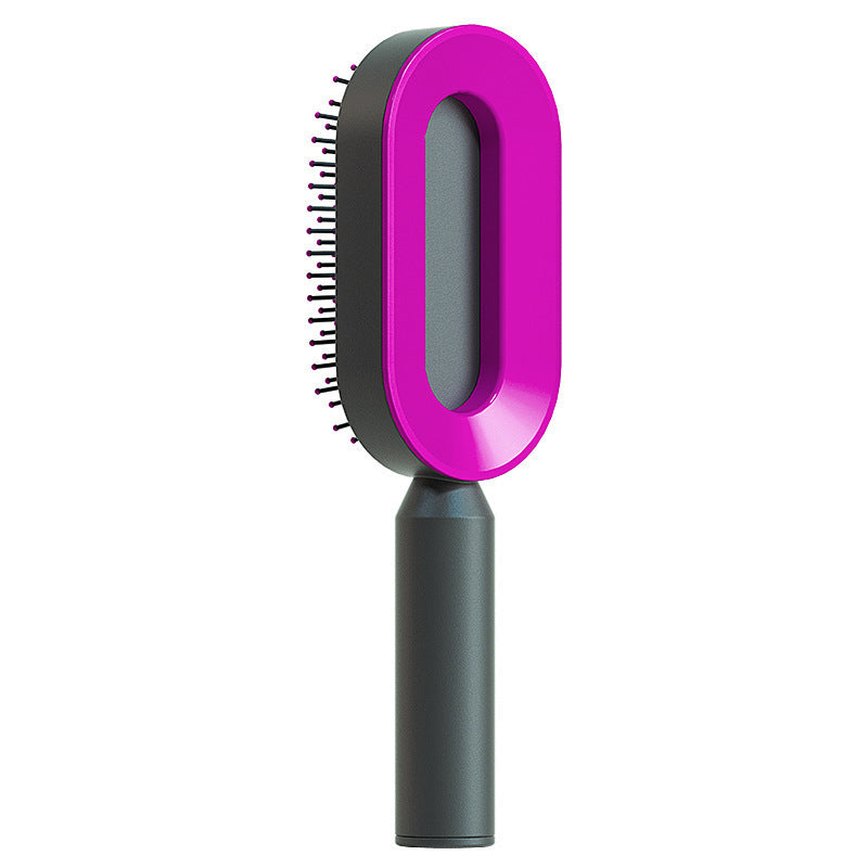 Self-Cleaning Hairbrush with One-Key Cleaning